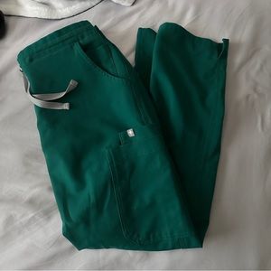 FIGS HUNTER GREEN Scrub Pants Small-Petite